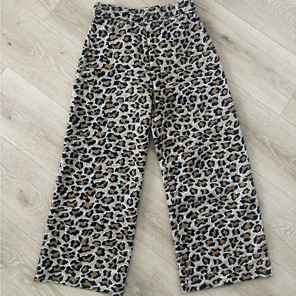 NWT Maeve The Ettie Colette high-rise crop leopard-print wide-leg pant - Picture 5 of 5